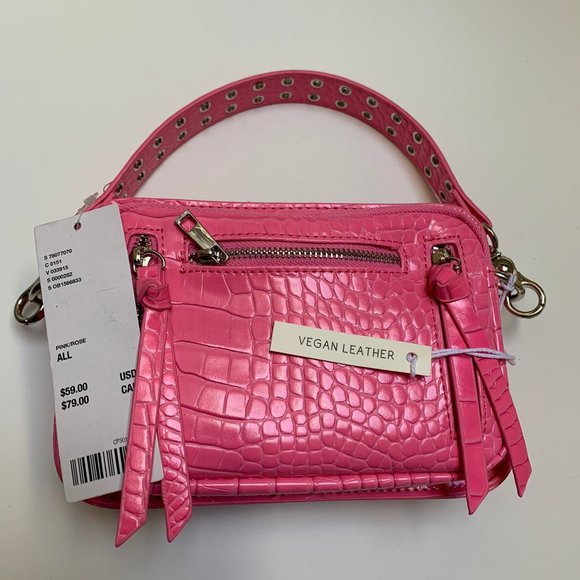 NWOT Urban Outfitters Pink Vegan Leather Mini Bag - Picture 1 of 10